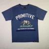 Primitive Apparel Shirt Small Blue Skateboarding Crew Neck T-shirt Streetwear Unisex T-Shirt