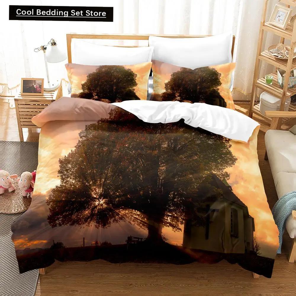 Комплект пододеяльников Natural Landscape Blue Sky Lawn Flower Double Queen King Size 2/3 шт. Полиэстеровое одеяло для детей, подростков и взрослых