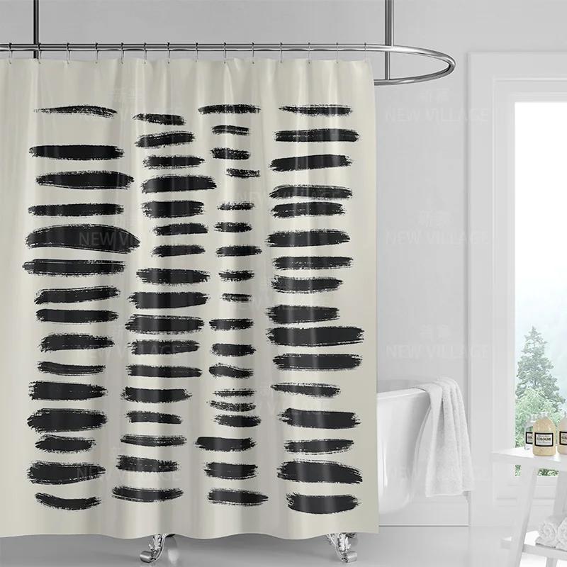Абстрактная геометрическая граффити шторка для душа скандинавский минимализм водонепроницаемая тканевая занавеска для ванной шторка для душа 180x200