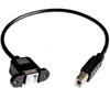 Высокоскоростной 30 см M/F USB 2.0 Тип B Мужской-Женский Прямоугольный удлинительный кабель для передачи данных Панельное крепление для кабеля принтера с винтовым отверстием