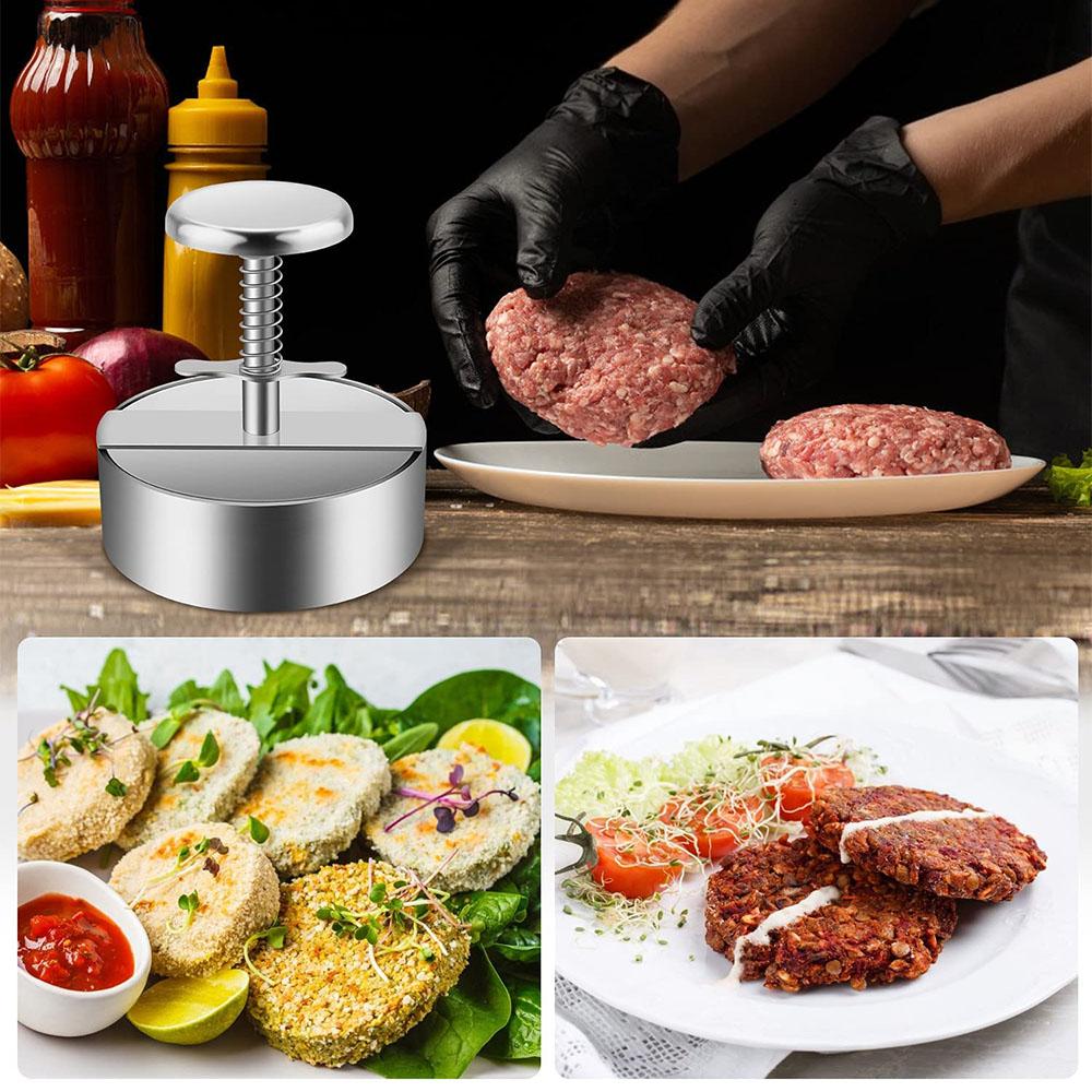 Stainless Steel Adjustable Burger Press Perfect for Burgers Patties Cooking BBQ