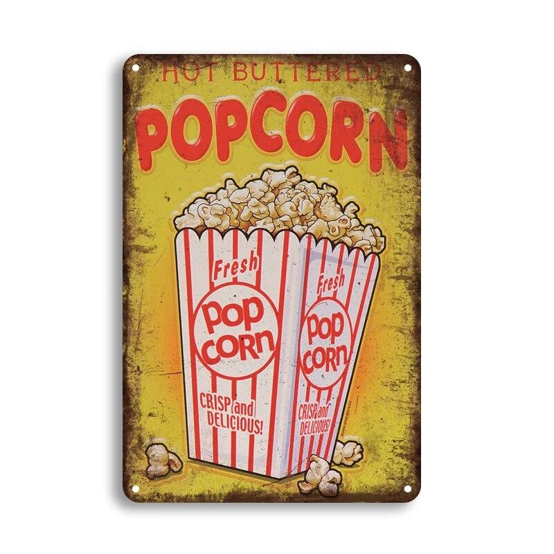 Hot Dogs Burgers Pizza Metal Signs Vintage Posters Kitchen Wall Decoration Tin Sign Bar Home Decor Metal Plaques Art Painting