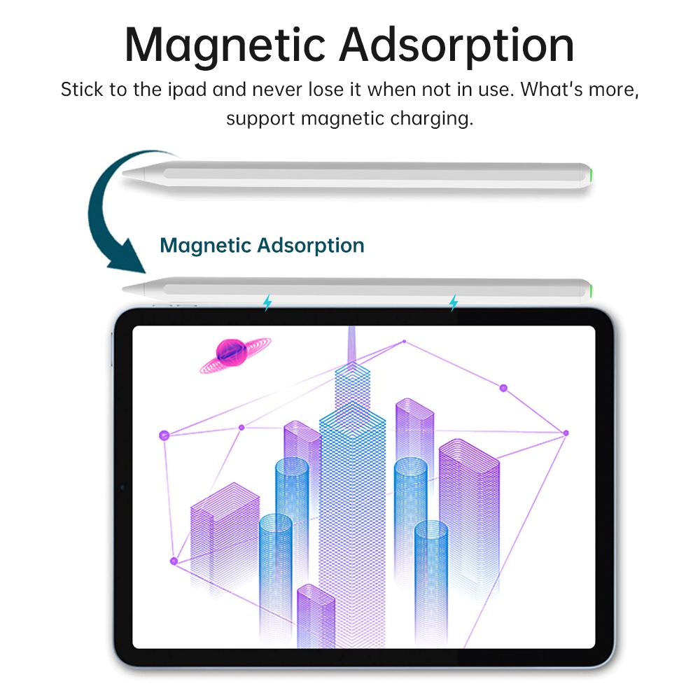 Активное емкостное перо Стилус с магнитной зарядкой Чувствительное к прикосновению гладкое отклонение ладони
