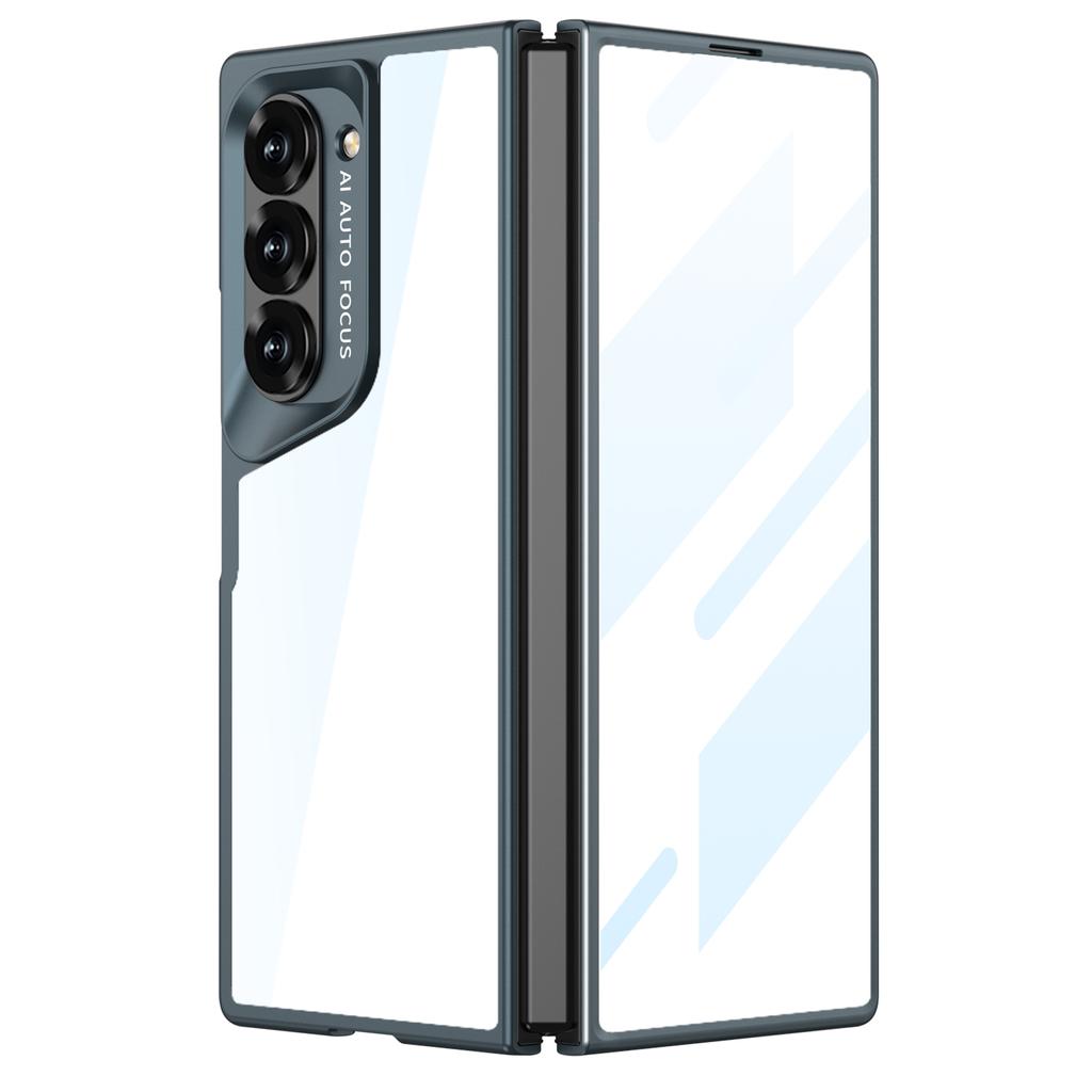 Прозрачный чехол для Samsung Galaxy Z Fold 6 Fold6 Передняя HD закаленная пленка Защитная противоударная роскошная крышка с защитой от царапин