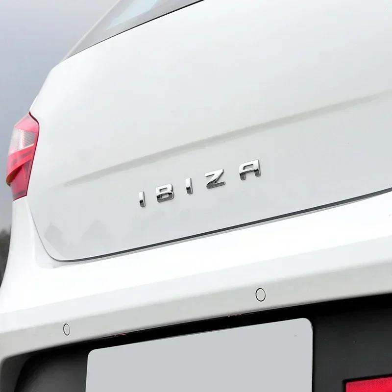 ussh2 1pcs 3D IBIZA Leon logo Letter Emblem Metal Car Badge Decoration Rear Trunk Sticker Accessories For Seat FR Altea vz Decoration