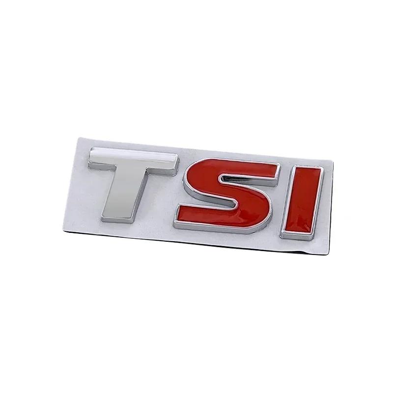 Metal TSI Car Body Side Emblem Rear Trunk Badge Sticker for Volkswagen VW Touareg Tiguan Polo Vento Golf Passat Jetta Sagitar