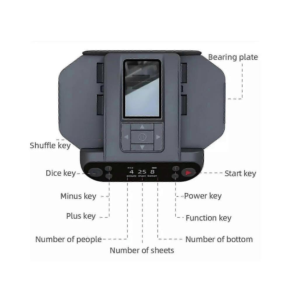 2-in-1 Automatic Card Shuffler Dealer Machine 360 Rotating 2 Decks Portable Silent Card Shuffler for Texas Hold'em-Fian
