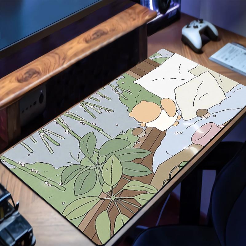 Size Mouse Pad Gaming Mousepad Rubber Mouse Mat Cartoon Squirrel Gamer Extended Desk Mat Mechanical Keyboard Pads Cute Mousepads