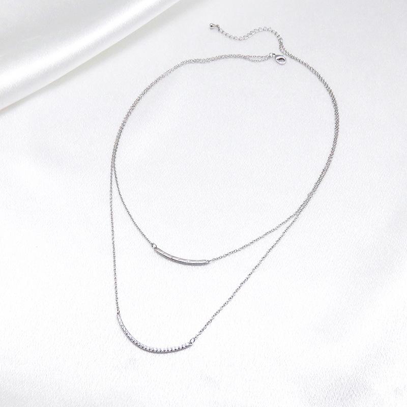 Niche Design Line Smile Высококачественное ожерелье для девочек Простое однослойное ожерелье с изображением улыбки