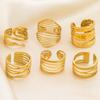 Open Multi Layered Ring Fastness Women's Ring Trendy Irregular Ring Gift