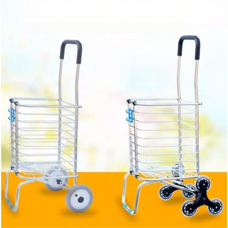 Складная тележка для покупок на колесах - Портативная складная тележка для продуктов, Прочная складная хозяйственная тележка для рынка, Стирки