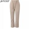 BITCED 8 Color Women's Fashion Casual Solid Color Print High Waist Pants & Capris