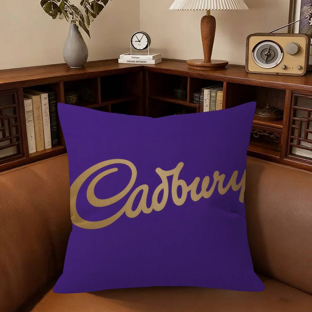 Логотип Бренд Cadbury Подушка чехол для подушки чехол для диванной подушки украшение для дома детская игрушка