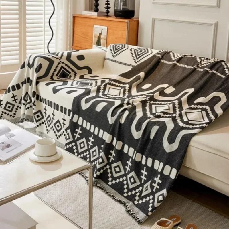 Чехол для дивана Bohemian Full-cover Four Seasons Universal Chenille Dustproof Couch Fabric Двустороннее жаккардовое ворсовое покрывало для стула