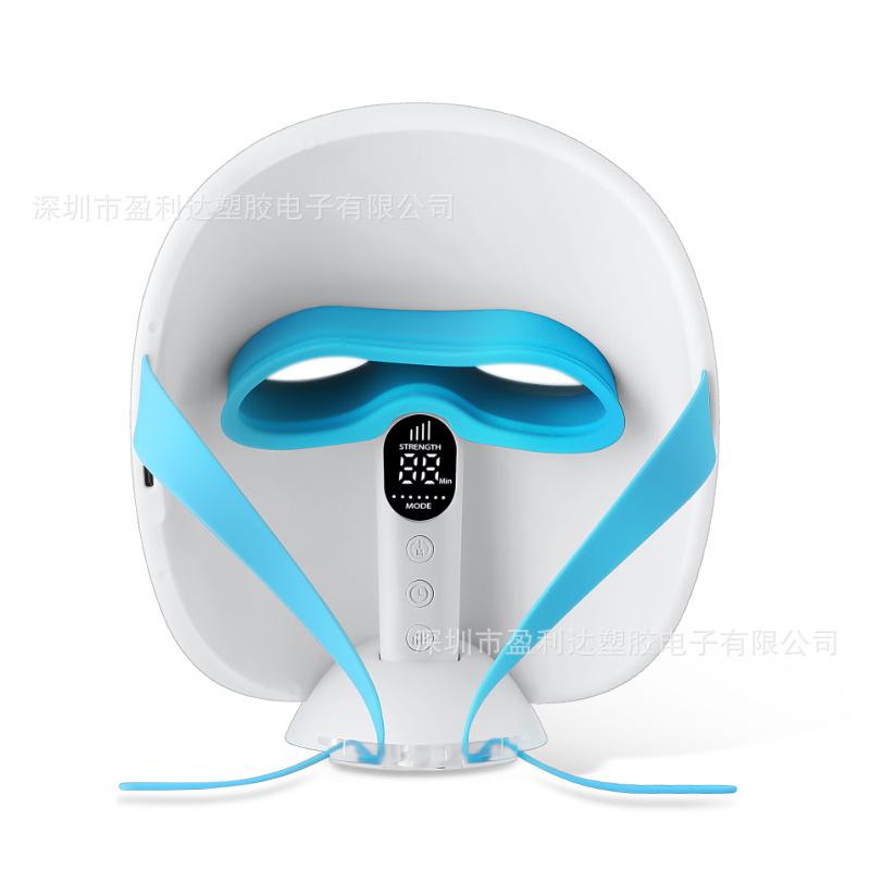 7 Colors LED Photon Face Mask with Remote Control, Rechargeable LED Facial Beauty Mask for Home Skin Care
