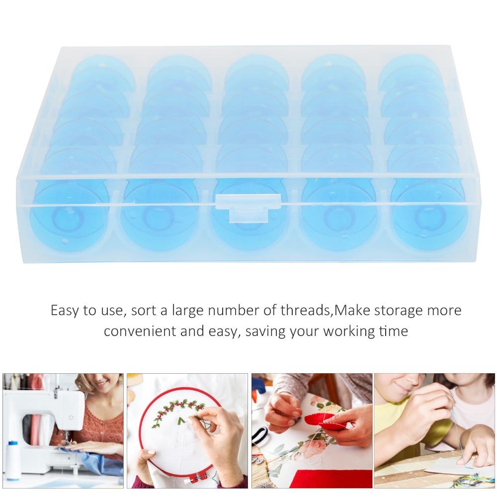 25pcs With Organizer Plastic Spool Plastic Sewing Machine Accessories DIY Sewing