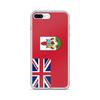 Coque iPhone - Drapeau Bermudes - iPhone 8 Plus - Souple - Multicolore - Verticale