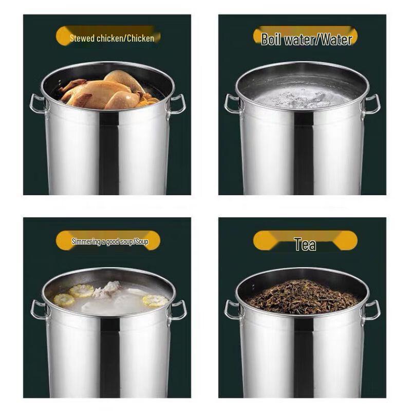Lianmei Commercial 201 Stainless Steel Thickened Stockpot with Lid