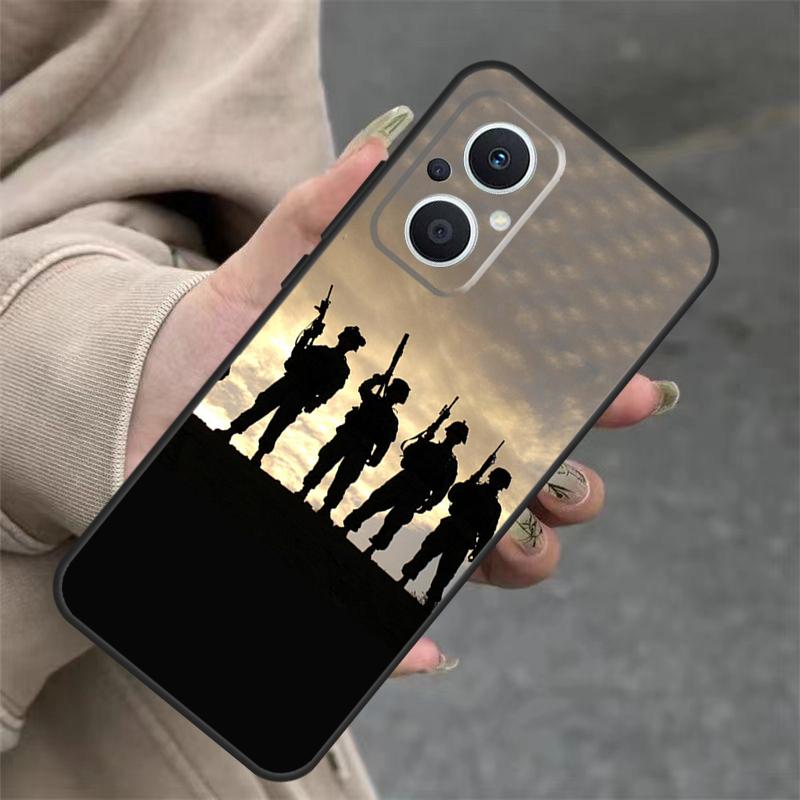 Камуфляжный Военный Армейский Чехол Для OPPO Reno 11 11F 10 Pro 4Z 5Z 8T 5 6 7 8 Lite OPPO Find X5 X6 Pro X2 X3 Lite Обложка