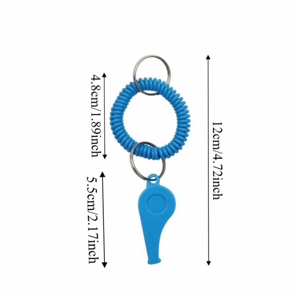 10Pcs Plastic Spring Wristband Whistle Colorful Referee Whistle Sport Whistle Outdoor Survival