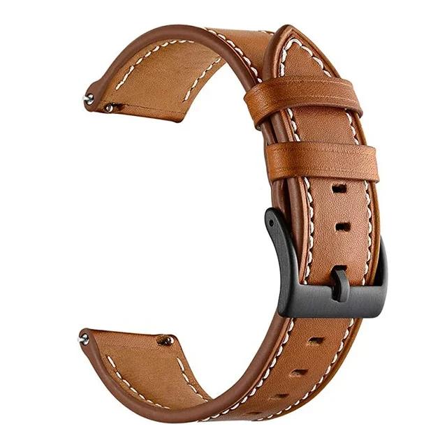 Классический 20 22 мм кожаный ремешок для HUAWEI WATCH GT/4/Buds Band GT3/GT2 GT 3 2 Pro 46 мм HONOR Magic Watch 4 Pro сменный браслет-ремешок