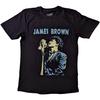 James Brown Unisex Adult Holding Mic Cotton T-Shirt