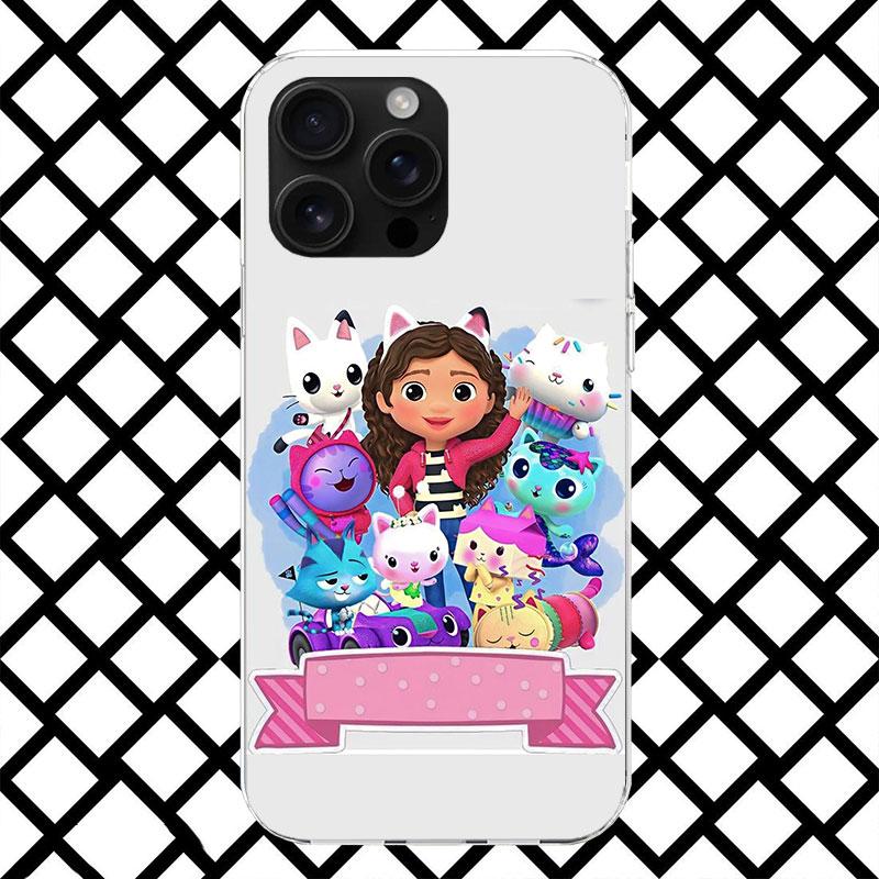 Cartoon Gabbys Dollhouse Phone Case for iPhone 17 Air 16 16E 15 14 Plus 13 Mini 12 11 Pro Max 7 8 + SE 2020 Soft Cover Fundas 17