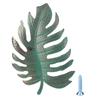 Wall Hanging Iron Simulated Blue Leaf Ornament Art Craft for Home Interior Wall Decoration