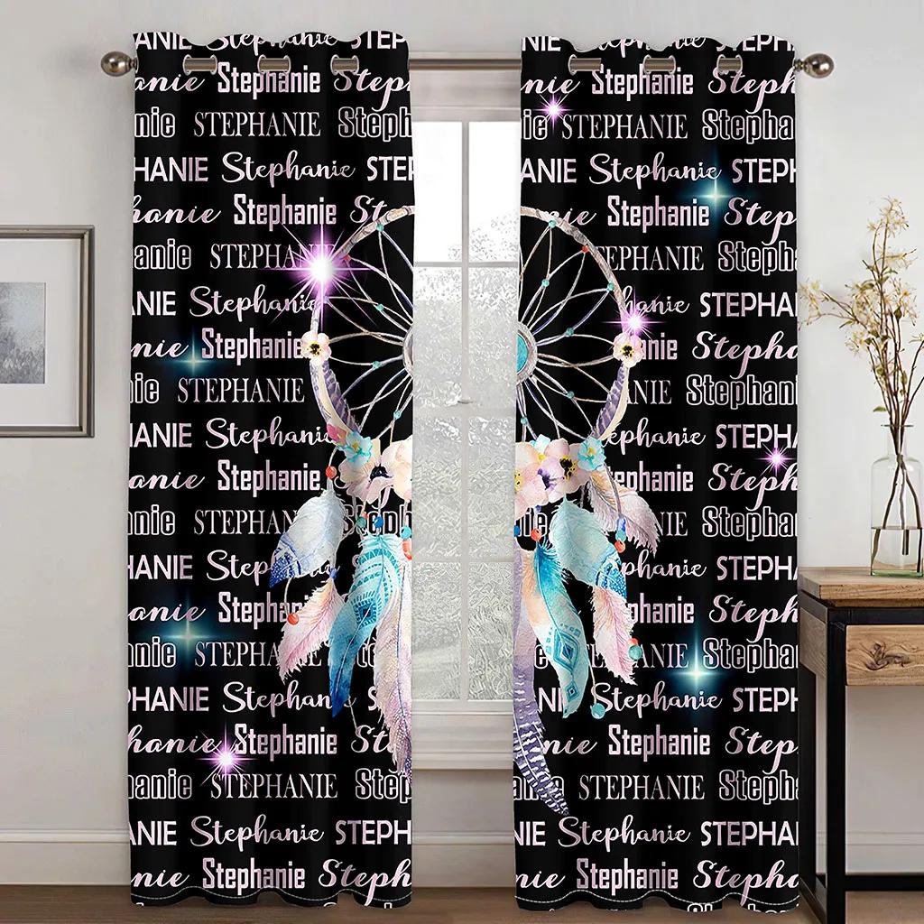 Boho Animal Wolf Dreamcatcher High Shadowing Warming Wars для гостиной, спальни, оконная драпировка, декоративная многоцветная затемняющая штора