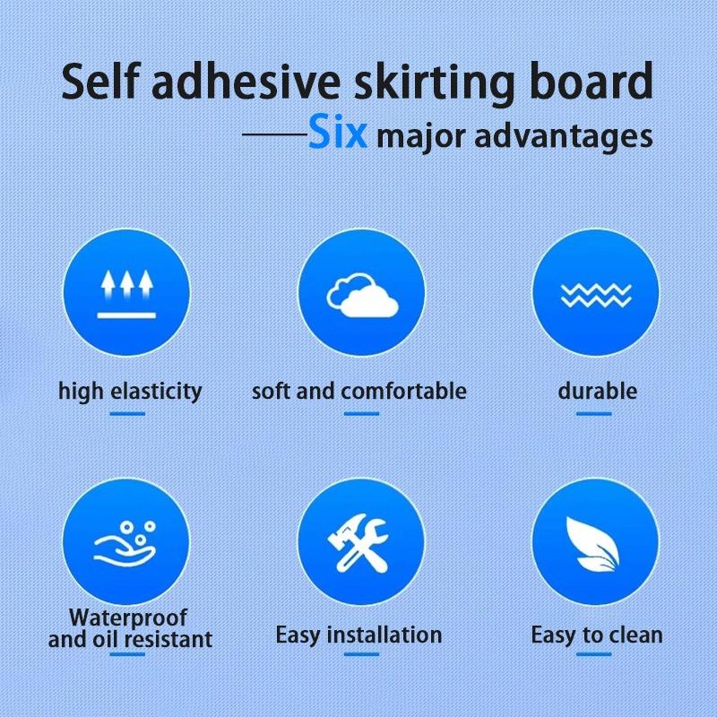 3M/Рулон NBR Бордюрная Линия Наклейка на Стену Самоклеящаяся Линия Талии Плинтус для Домашнего Декора Противоударный