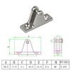 2 Pieces 316 Stainless Steel Deck Bimini Side Mount Hinge 60mm Mirror Polish Marine Boat Sailing Hardware Deck Hinge