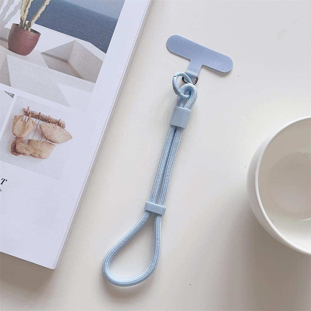 Регулируемый шнурок, подвесная веревка, ремешок на руку для мобильного телефона, универсальный короткий брелок, красочный защитный браслет на запястье