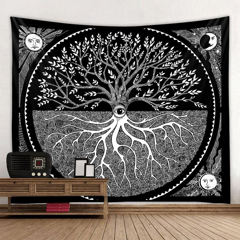 Домашний декор Мандала Таро Оракул Колдовство Бохо Солнце Луна Древо жизни гобелен Алтарь Скатерть Настенный тапиз