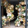 100pcs/102pcs DIY Balloons Garland Arch Metallic Gold Global Retro Green Skin Globos Birthday Wedding Anniversary Party Decoration Baby Shower