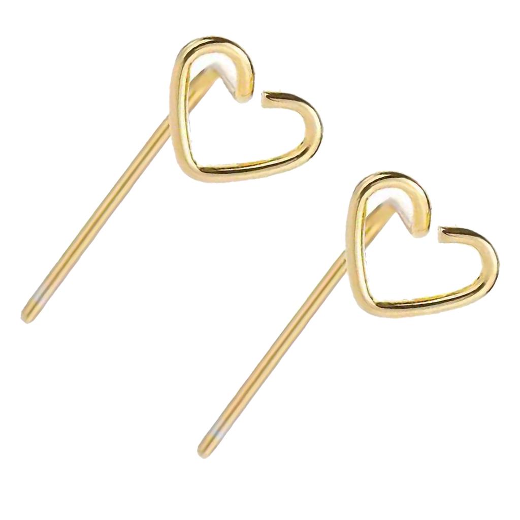 Серьги-пусеты в форме сердца Блестящие Стильные Изысканный дизайн Сплав Модные серьги-пусеты для повседневной носки Вечеринка Золото