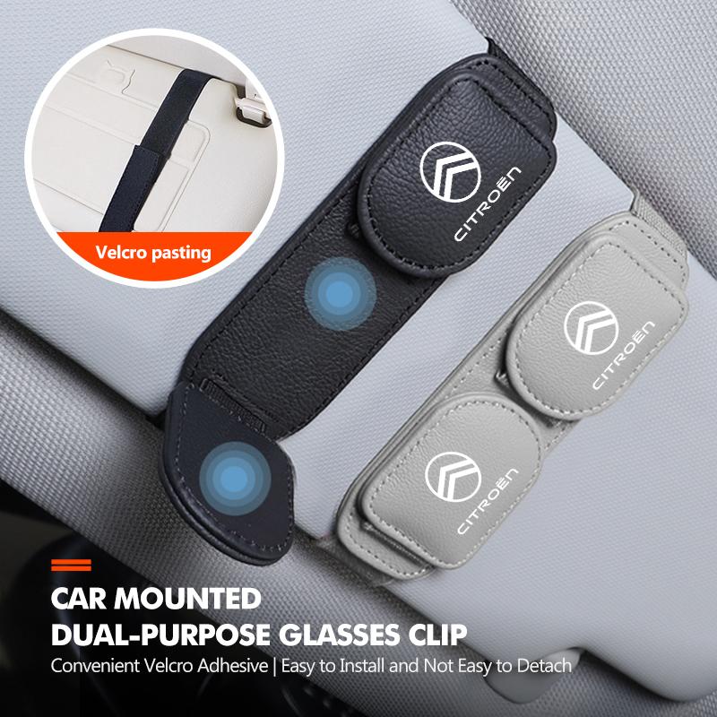 OCDK9 Car Sun Visor Glasses Clip Card Ticket Holder Stand Fastener For Citroen Grand Berlingo Jumper Celysee Xsara Picasso Aircross