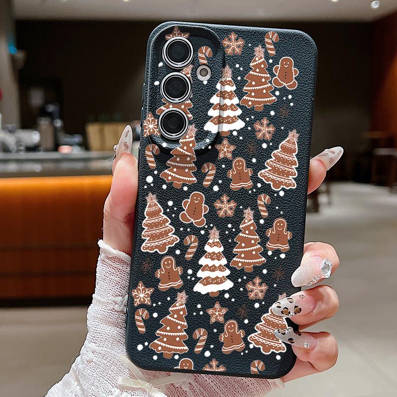 Мини-чехол с рождественской елкой для Samsung Galaxy S25 S24 S22 Ultra S23 FE A17 A56 A36 A26 A55 A16 A15 A25 A54 5G Мягкий чехол для телефона из ТПУ