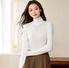 Women's Slim Fit Lightweight Tencel Wool Half-Turtleneck Top for Autumn/Winter 2024