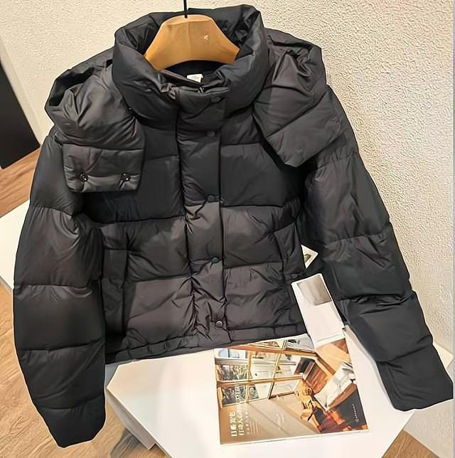 Куртка с капюшоном Lulu Short из утиного пуха, устойчивая к холоду: 4-сетчатый пуховик, съемный и теплый для фитнеса осенью/зимой
