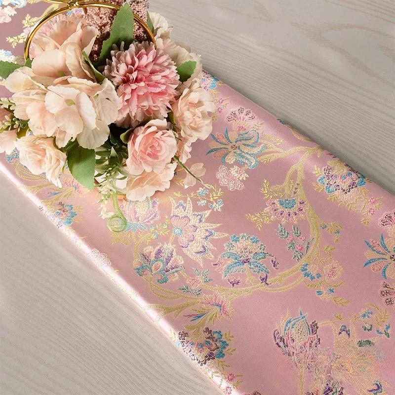 100 см жаккардовый гобелен атласная ткань шелк Helu Tongchun гладкая текстура подвеска парча династии Сун чонсам ханьфу