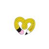 Cartoon Art Pencil Brooches Creative Heart Shape Enamel Pins Gifts for Artist Friends Metal Custom Jewelry Backpack Denim Badges