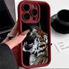 LZ30 Tiger Lion Cat Silicone Phone Case for iPhone 11 13 14 15 16 Pro Max 7 8 16 Plus 12 Mini XS Max XR Shockproof Back Cover