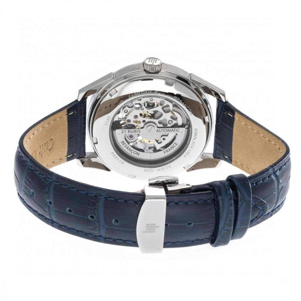 Авторизованный дилер Lip Watch lip671554 Himalaya 40MM Скелетон Автоматические Серебристый Темно-синий Кожаный Водонепроницаемые [LIP] Мужские