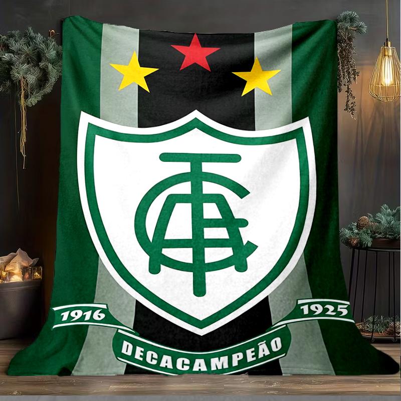 1PC América Futebol Club Printed Soft Flannel Blanket Throw for Adult Bedroom Living Room Sofa Camping Travel Fan gifts Christmas Gifts