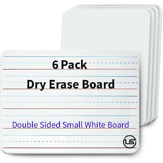 Small White Board 9X12, Small Dry Erase Board 2 Pack Whiteboard Dry Erase Double Sided with Lines Mini Whiteboard, Lapboard Ideal for Homeschool,
