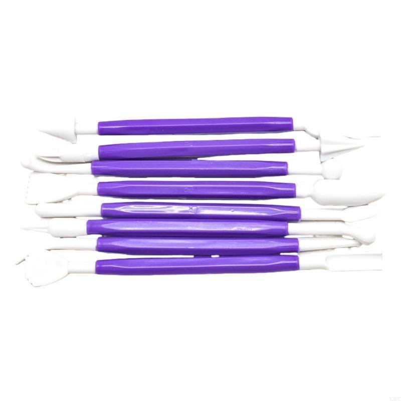 8Pcs Plastic Cake Sculpture Pen Fondant Sculpting Tool Cake Scraper Enduring X3UC