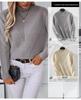 Drizzle Solid Color Half Turtleneck Pullover Women's Sweater - Autumn/Winter European & American Style Long-Sleeved Knitted Top