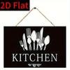1pc 2D Flat Wooden Sign 30*20cm "Kitchen" Wall Plaque with Utensil Design Hanging Decor for Home, Kitchen, or Bar, Includes Flax Rope for Easy