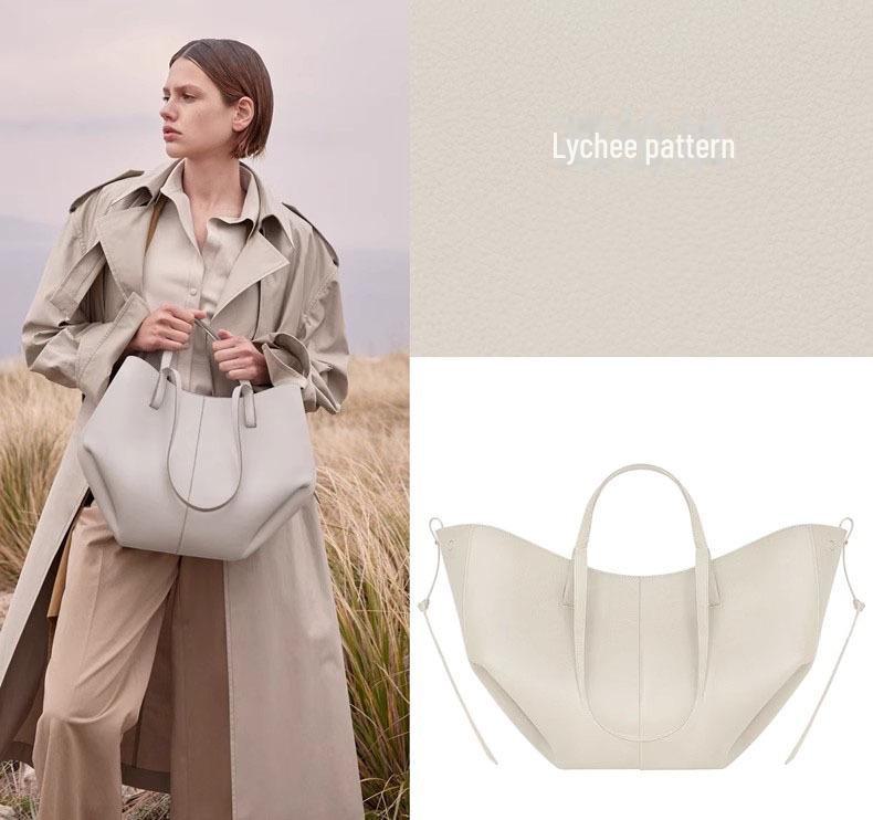 Женская сумка-тоут из натуральной французской кожи большой вместимости 2024 года