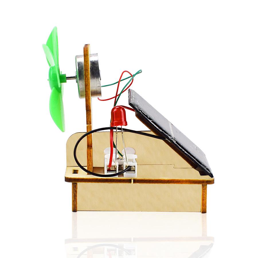 Модель вентилятора с питанием от солнечной и ветровой энергии, набор «сделай сам», научные игрушки для детей, комплект образовательных моделей ручной сборки, деревянные игрушки, подарок